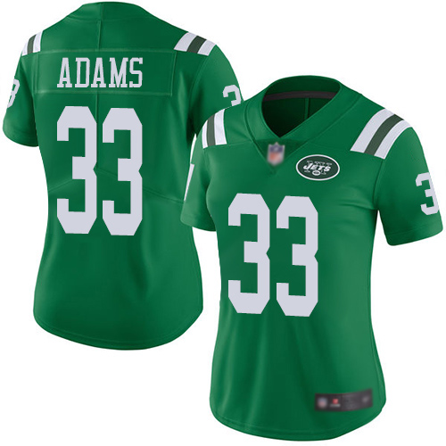 New York Jets Limited Green Women Jamal Adams Jersey NFL Football #33 Rush Vapor Untouchable->women nfl jersey->Women Jersey